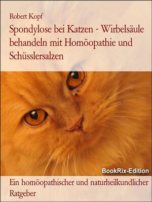 cover image of Spondylose bei Katzen--Wirbelsäule behandeln mit Homöopathie und Schüsslersalzen